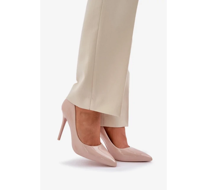 Lakované lodičky se špičatou špičkou Vizana – béžové Lakované lodičky se špičatou špičkou Vizana – béžové