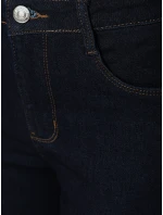 Dámské skinny džíny s vysokým pasem tmavě modré FashionStreet UY2865 Dámské skinny džíny s vysokým pasem tmavě modré FashionStreet UY2865