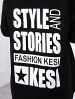 Zateplená mikina s dlouhými zády a kapucí černá