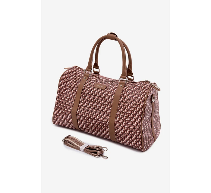 Vzorovaná Dámská Cestovní Taška Hnědá Nelle