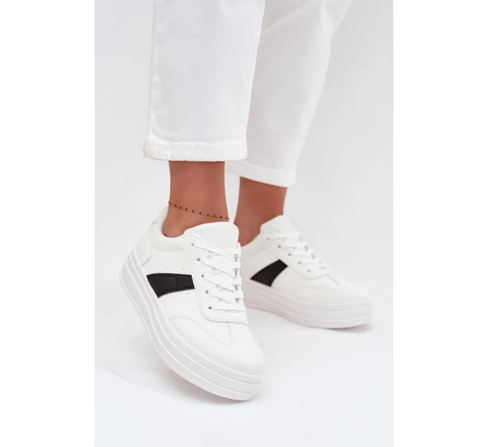 Dámské tenisky na platformě Elvessia – bílé Dámské tenisky na platformě Elvessia – bílé