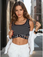 Dámský pruhovaný top LA  black Dstreet model 21971860 - FashionStreet