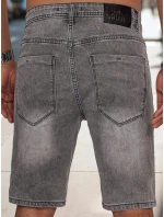 Pánské džínové šortky šedé FashionStreet SX2491 Pánské džínové šortky šedé FashionStreet SX2491