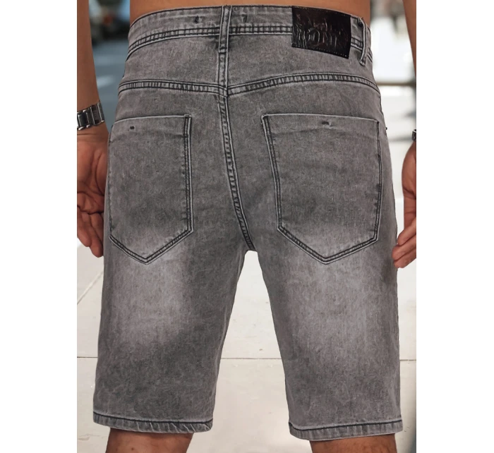 Pánské džínové šortky šedé FashionStreet SX2491 Pánské džínové šortky šedé FashionStreet SX2491