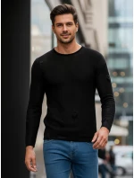 Pánský černý svetr model 21995247 - Dstreet Pánský černý svetr model 21995247 - Dstreet