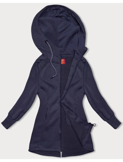 Fialová dlouhá dámská mikina (AMG-321A) Fialová dlouhá dámská mikina (AMG-321A)