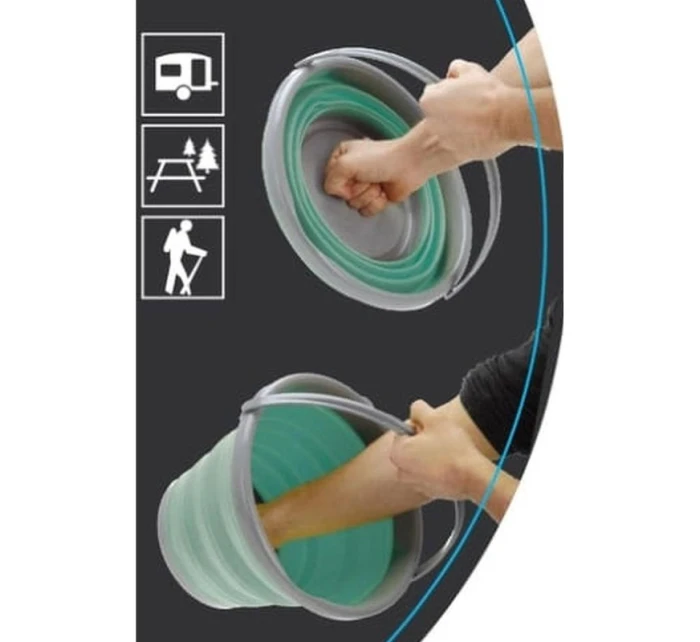 CESTOVNÍ SKLÁDACÍ KBELÍK NA VODU KULATÝ 10L REDCLIFFS