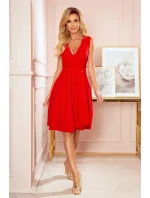Elegantní šaty model 21212070 červené - numoco