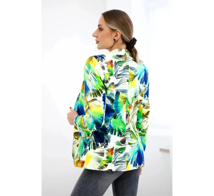 Bavlněné sako s potiskem 5478 zelené - Zentex