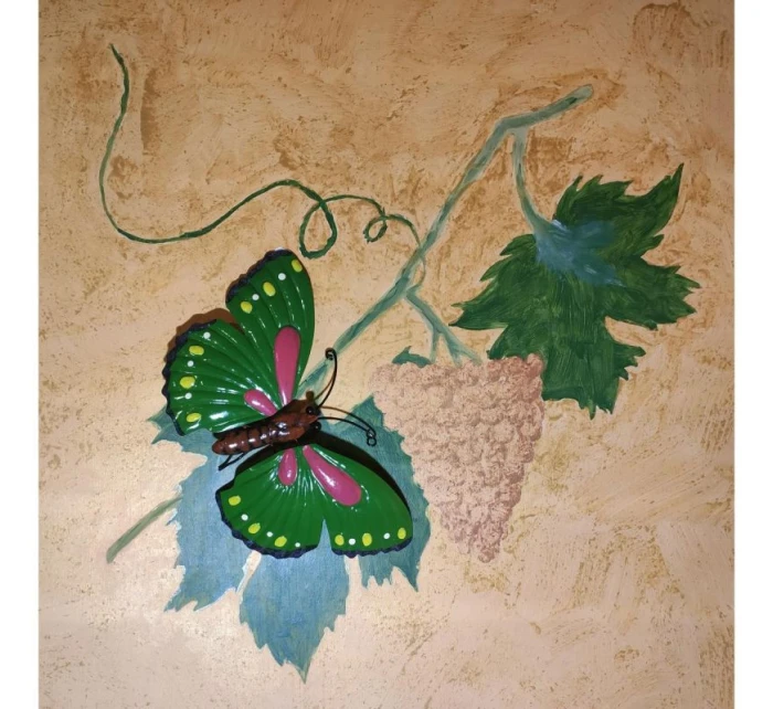 OZDOBNÝ MOTÝL 26CM ZELENÝ