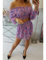 Fialová květinová sada