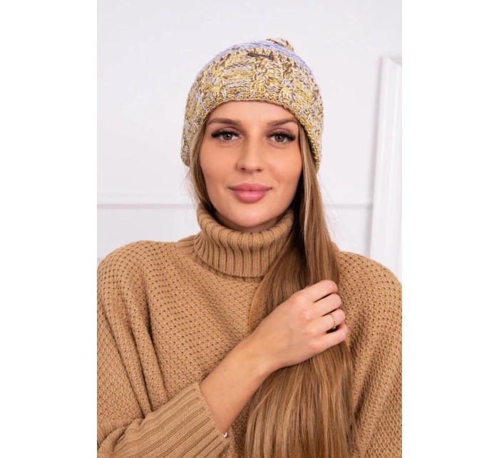 Pola fleecová čepice K267 fialová+žlutá Pola fleecová čepice K267 fialová+žlutá