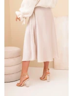Dámská viskózová sukně rozšířená tmavě béžová Dámská viskózová sukně rozšířená tmavě béžová