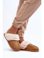 Dámské Pantofle s Kožešinou Camel model 21563577 - Boto Dámské Pantofle s Kožešinou Camel model 21563577 - Boto