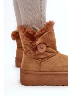 Dámské sněžné boty s platformou s kožešinou Camel Wikasem Dámské sněžné boty s platformou s kožešinou Camel Wikasem