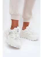Dámské Sportovní Boty Sneakers Na Tlusté Podešvi Bílé Prononice Dámské Sportovní Boty Sneakers Na Tlusté Podešvi Bílé Prononice