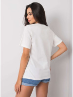 Bílé bavlněné tričko s potiskem