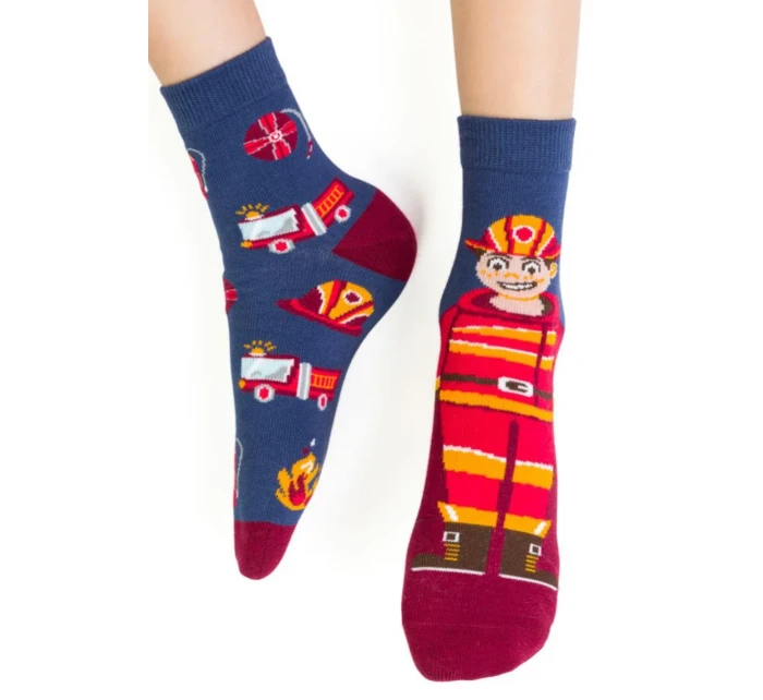 Chlapecké vzorované ponožky 014 JEANSOWY 29-31