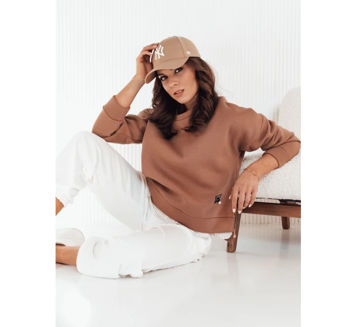 Dámská hnědá mikina BIFAL FashionStreet BY1256