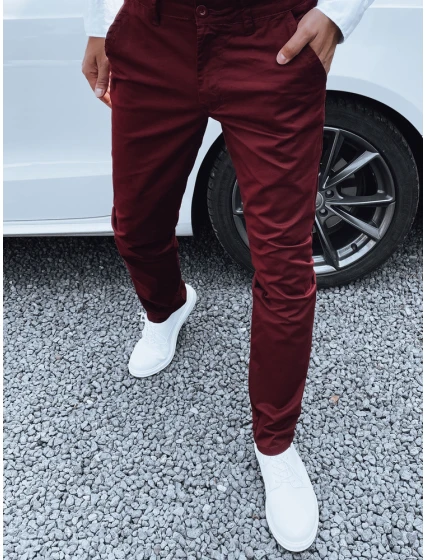 FashionStreet pánské vínové kalhoty UX4339 FashionStreet pánské vínové kalhoty UX4339