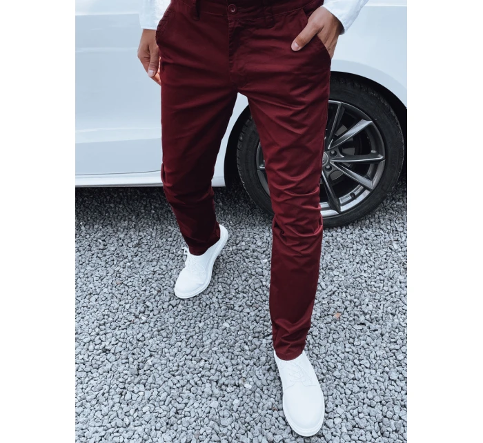 FashionStreet pánské vínové kalhoty UX4339 FashionStreet pánské vínové kalhoty UX4339