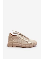 Dámská kožená obuv model 21651324 Světle béžová - Maciejka