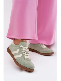 Dámské tenisky z eko semiše zelené model 22027738 - EVENTO