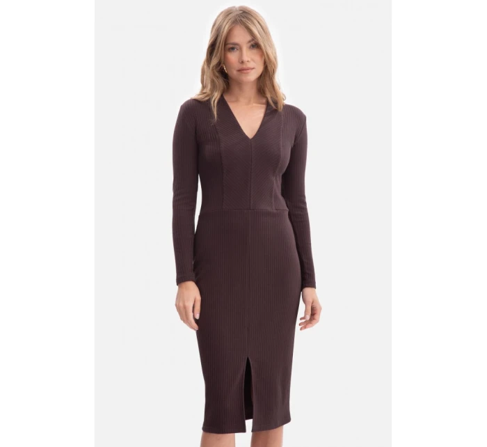 Pletené tužkové šaty tmavá model 21379954 - BeWear