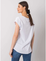 Bílé tričko s barevným potiskem