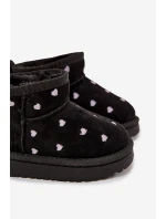 Dětské sněhule se srdíčky Gracina – černé