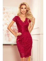 Dámské šaty model 21175894 Bordó - numoco