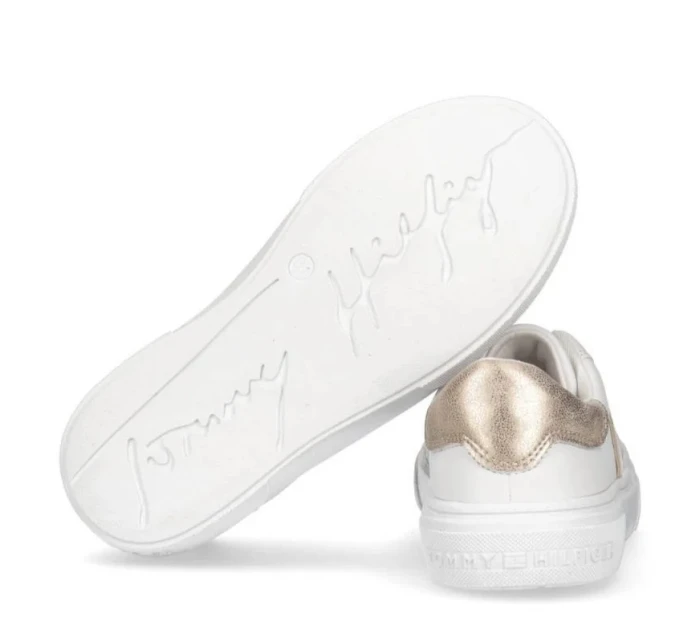 Dámské sportovní boty W T3A4-32155-1383X048Bílá se zlatou - Tommy Hilfiger