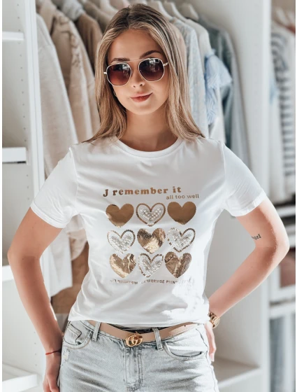 Dámské tričko se srdcem LOVETIK bílé FashionStreet RY2735
