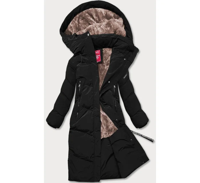DŁUGA ZIMOWA KURTKA DAMSKA NA CZARNA model 21244934 - LHD