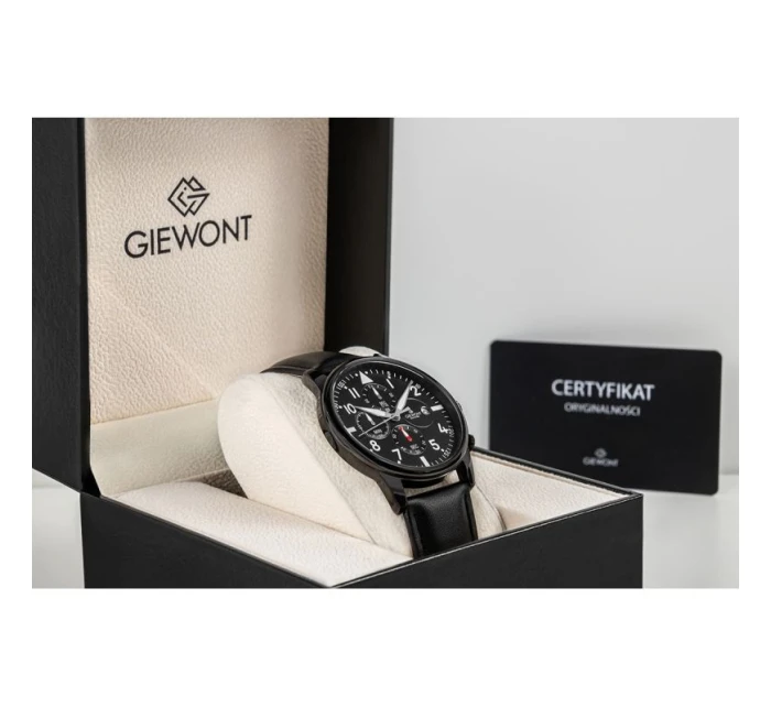 Pánské hodinky Giewont Chronograph Sapphire Black GW5630-A1 Pánské hodinky Giewont Chronograph Sapphire Black GW5630-A1