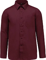 Kariban K 545 Popelínová košile "Jofrey" s dlouhým rukávem 20.K545 wine
