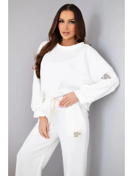 Dámská souprava máslo mikina + kalhoty bílý Dámská souprava máslo mikina + kalhoty bílý