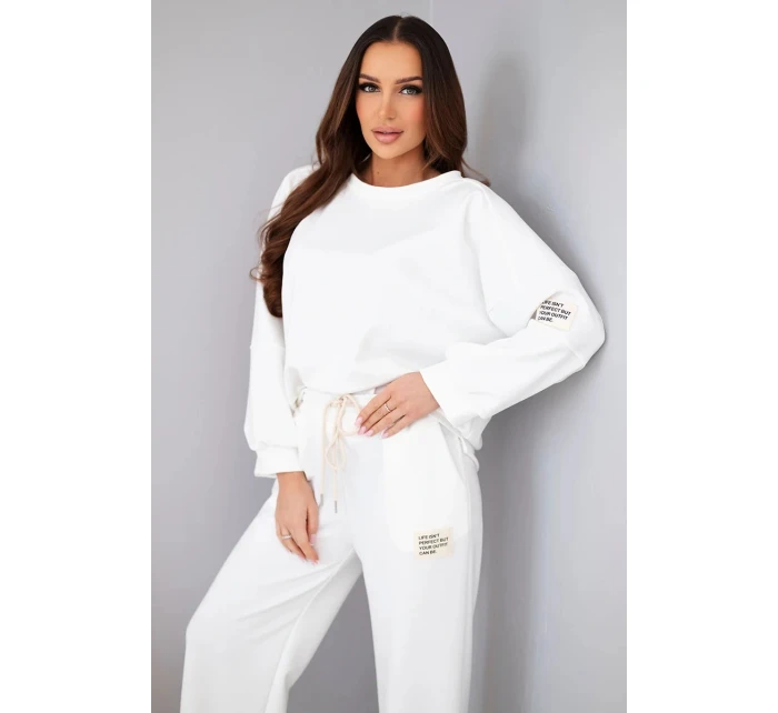 Dámská souprava máslo mikina + kalhoty bílý Dámská souprava máslo mikina + kalhoty bílý