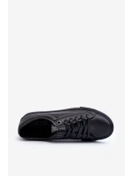 Pánské Tenisky Ze Syntetické Kůže Černé Big Star JJ174234 Pánské Tenisky Ze Syntetické Kůže Černé Big Star JJ174234