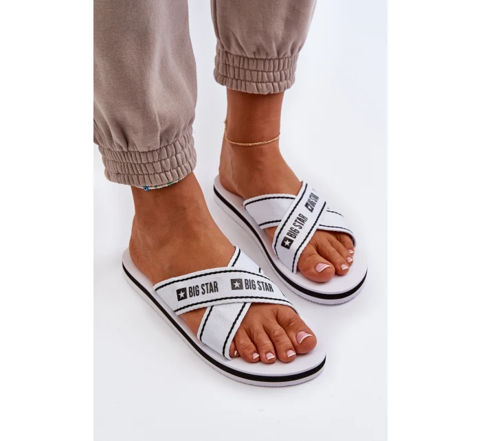 Dámské žabky na pěnové podrážce Big Star NN274A509 Bílé