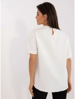 Bluzka LK BZ model 20742497 biało różowy - FPrice Bluzka LK BZ model 20742497 biało różowy - FPrice