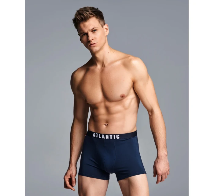Pánské boxerky ATLANTIC 3Pack - tmavě modrá