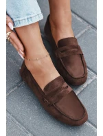 Dámské loafersy mokasíny s plochou podrážkou Roseline – tmavě hnědé Dámské loafersy mokasíny s plochou podrážkou Roseline – tmavě hnědé