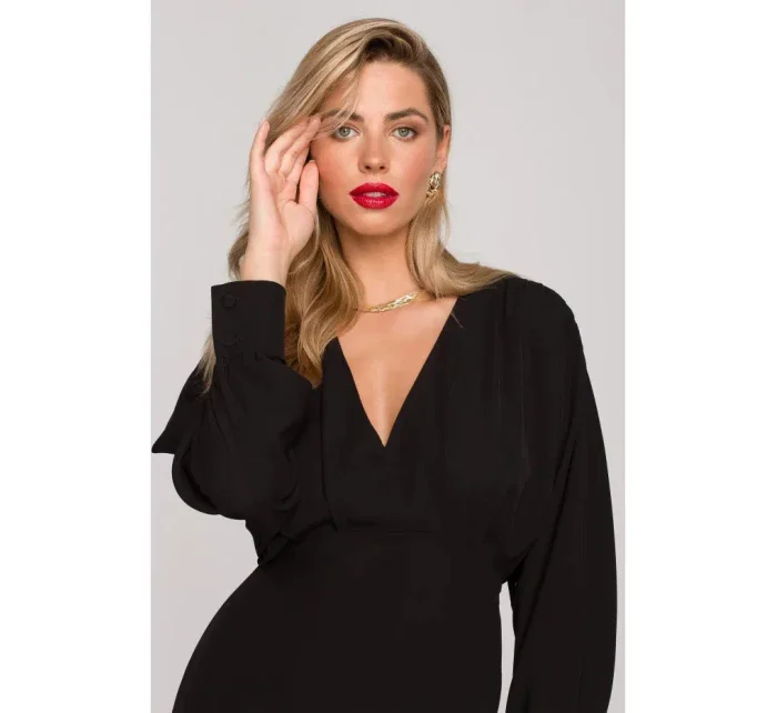 Dámské šaty mořská černé model 19426551 - Makover Dámské šaty mořská černé model 19426551 - Makover