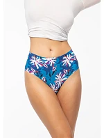 Dámské kalhotky Tissento Simple Brasil Maxi modré s květy - Julimex