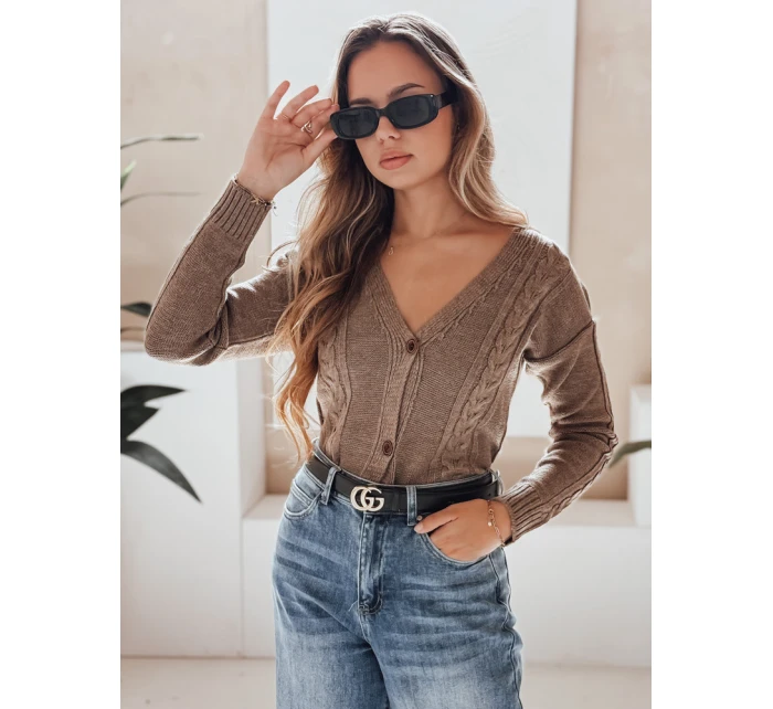 Dámský svetr MELANIA chocolate FashionStreet MY1653