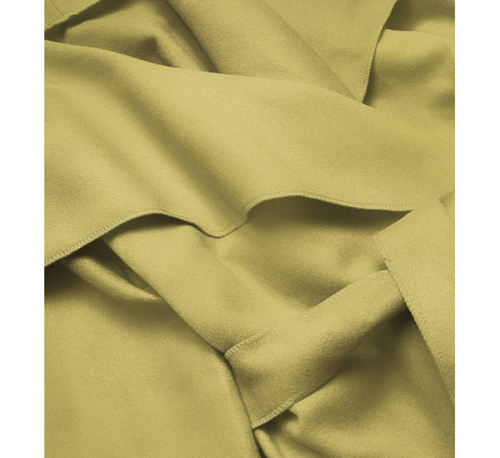 Minimalistický dámský kabát v olivové barvě (747ART)