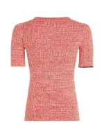 TOMMY HILFIGER DÁMSKÝ SVETR S KRÁTKÝM RUKÁVEM TOMMY HILFIGER DÁMSKÝ SVETR S KRÁTKÝM RUKÁVEM