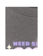 Dívčí mikina oversize bez kapuce 4F 4FJRAW25TSWSF2438-22S Dívčí mikina oversize bez kapuce 4F 4FJRAW25TSWSF2438-22S