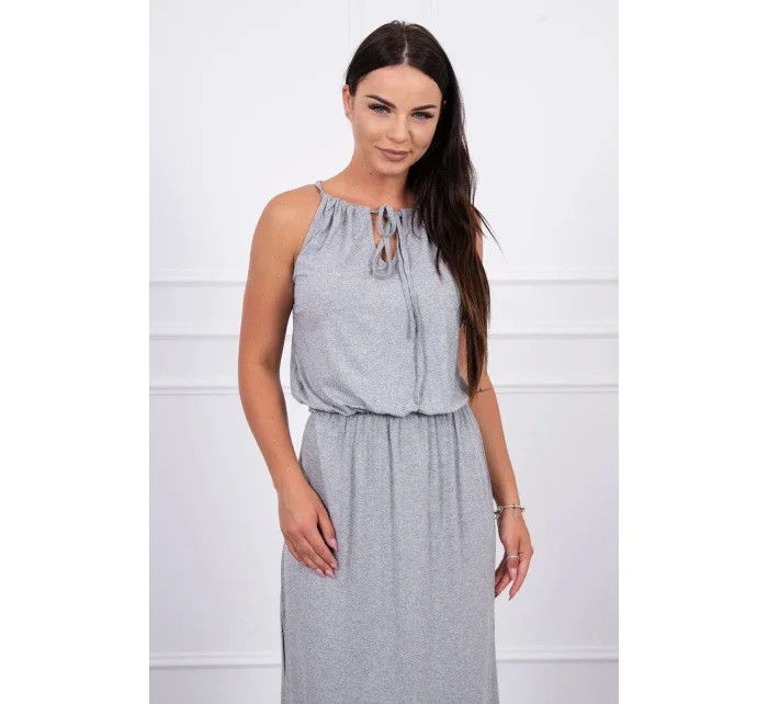 Boho šaty s šedými záhyby Boho šaty s šedými záhyby